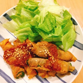 ちくわと大葉の肉巻き